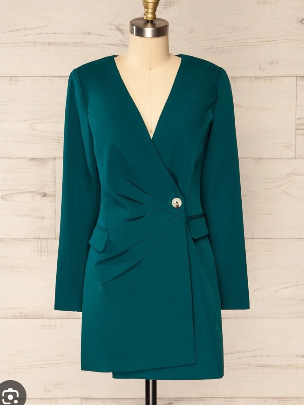 Adelyn Rae Teal Blazer Dress